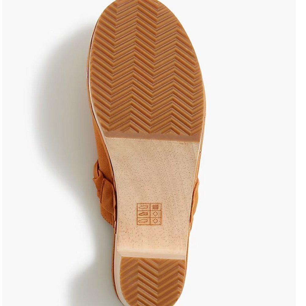 J. Crew Orange Mules with Wooden Heel - Picture 3 of 6